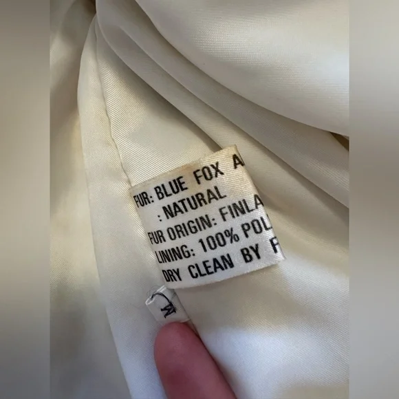 Elegant White and Gray Saga Fox Fur Coat jacket - Picture 10 of 17